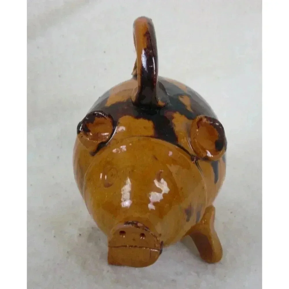 Pig piggy bank Coin‎ Bank, Child's bank Pig Clay Piggy Bank, Hand made clay pig